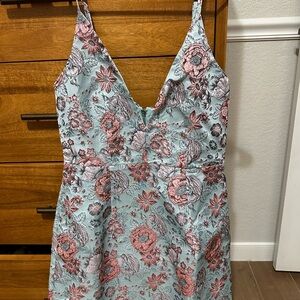 Hello Molly Light Blue & Pink Dress